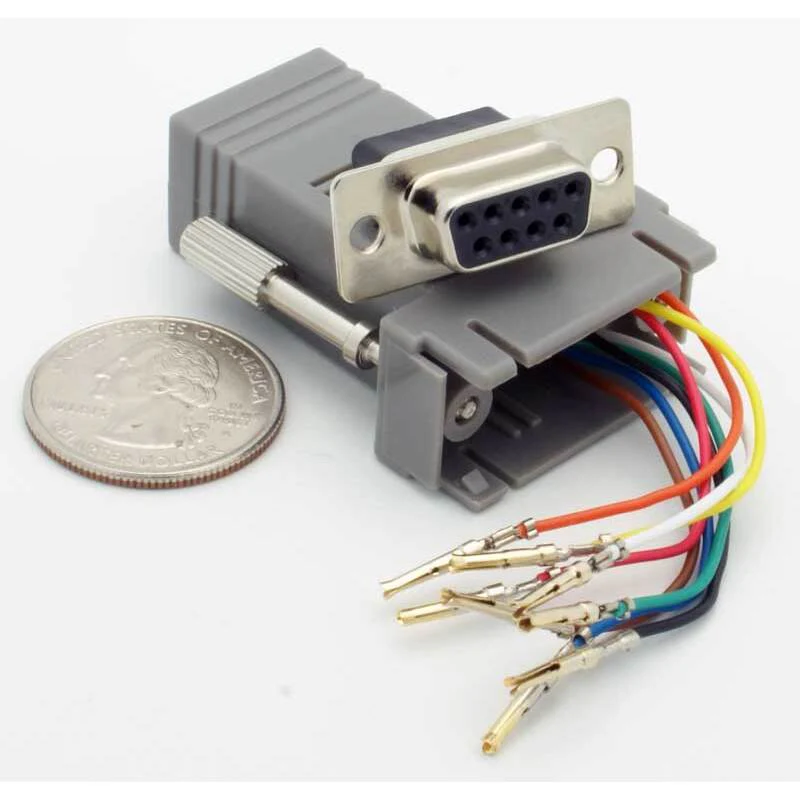 DB-9 Female - RJ-45 Female Modular Adapter - Image 2