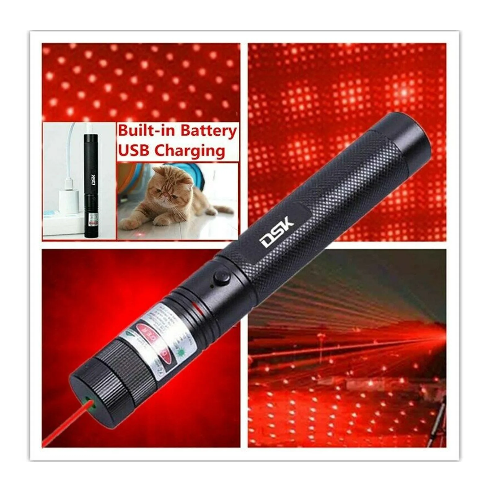 Red 650nm Laser Pointer Laser Rechargable - 1mW - Image 4