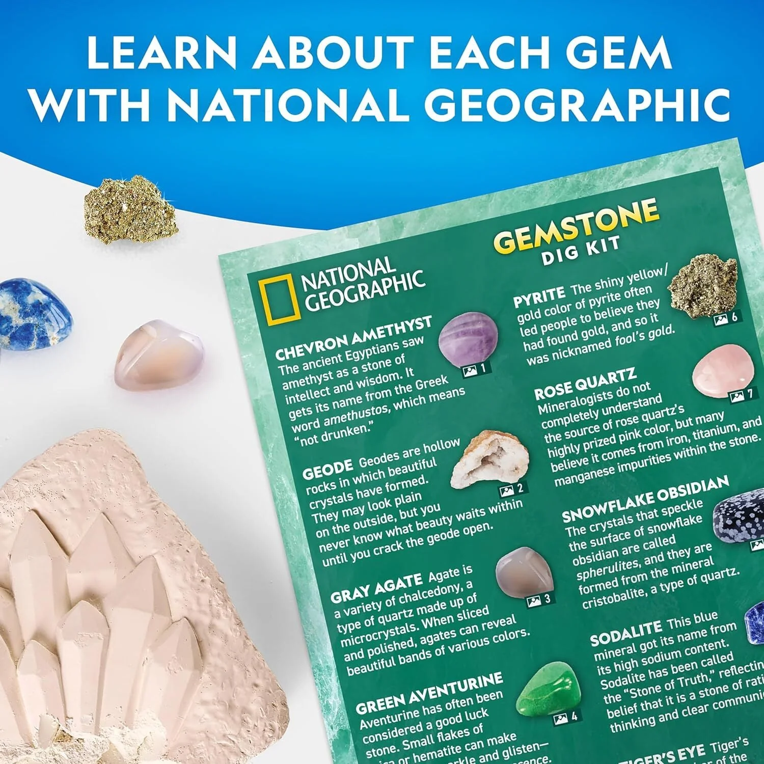 NATIONAL GEOGRAPHIC Gemstone Dig Kit - Image 6