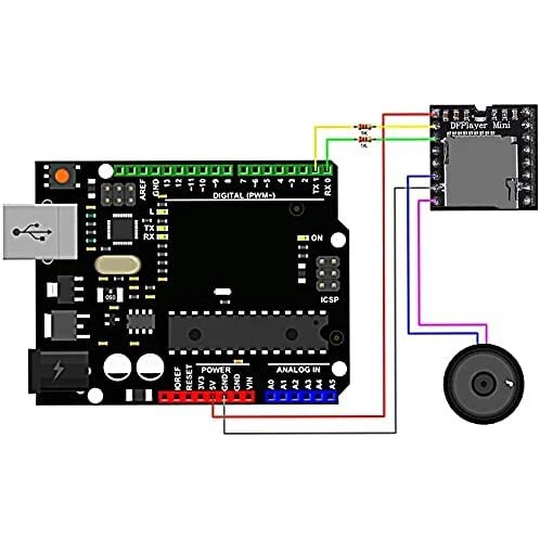 DFPlayer Mini MP3 Module with MicroSD Card Slot for Arduino (D133) - Image 3
