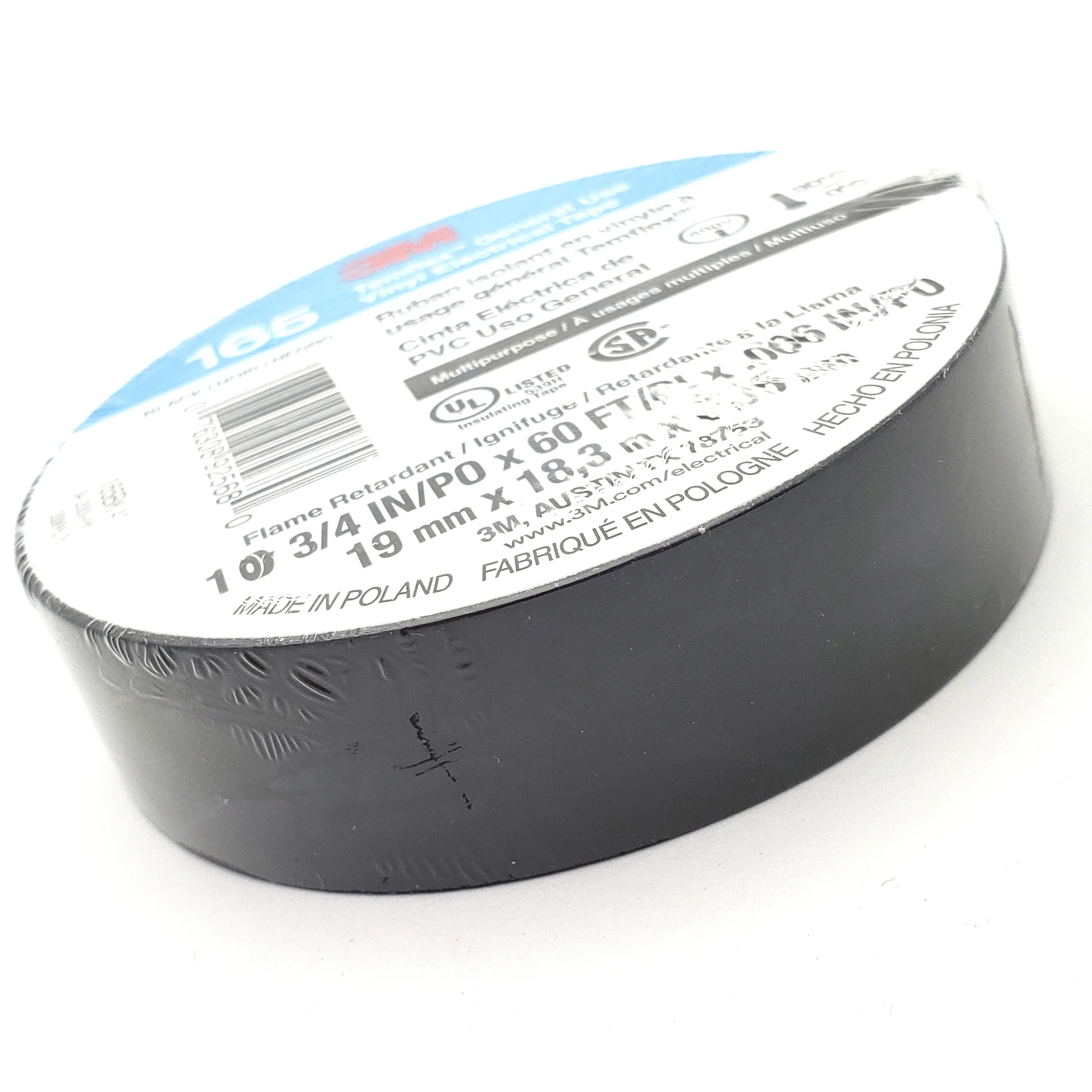 3M Vinyl Electrical Tape - Black, 3/4", 60ft. - Image 2