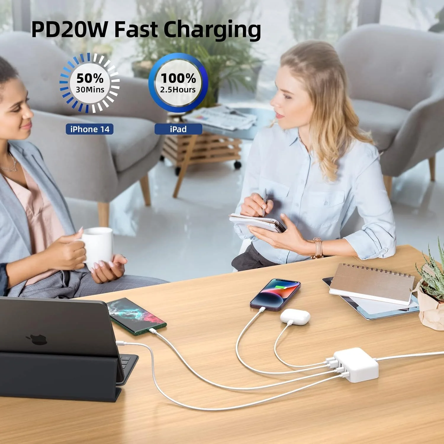 6 Port USB Charging Station - 100W - USB-C PD QC - Image 4