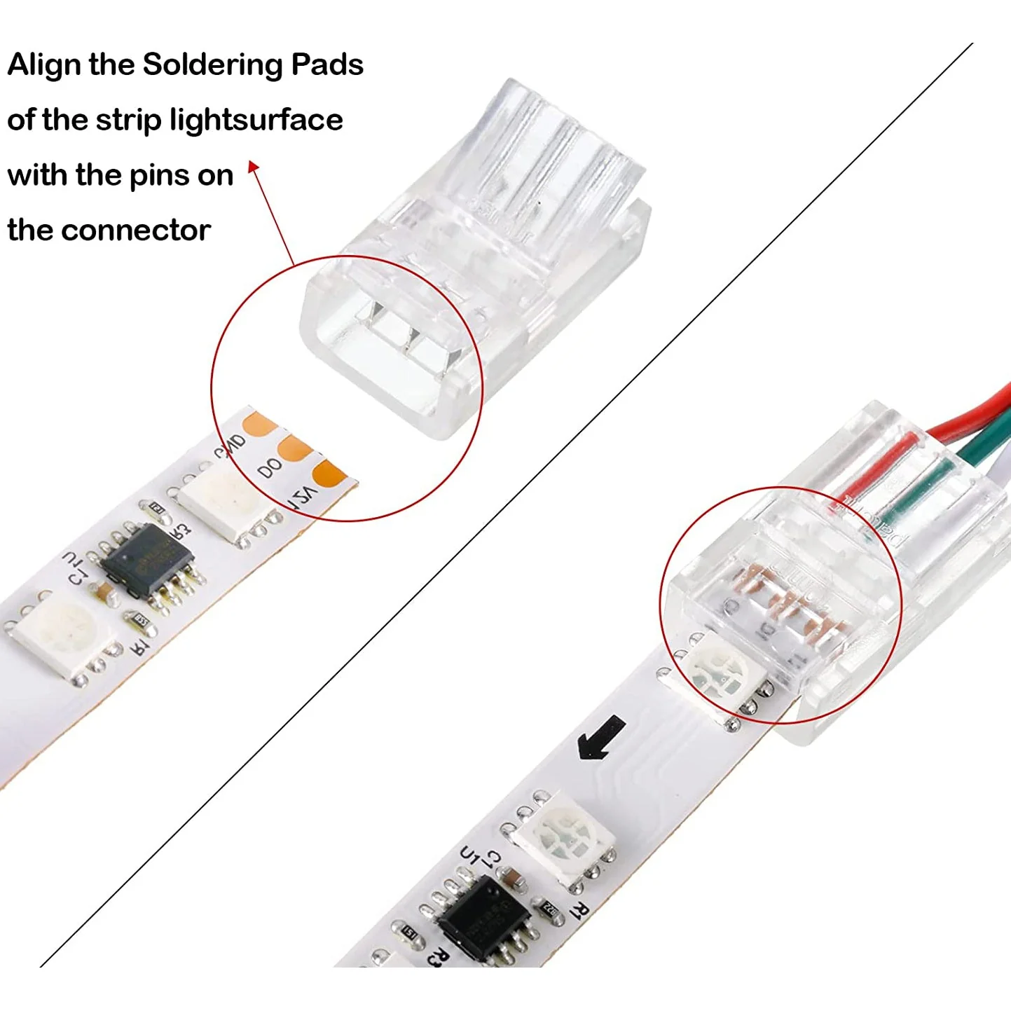 3 Pin RGB LED Strip Quick Connector 2 Pack - Image 3