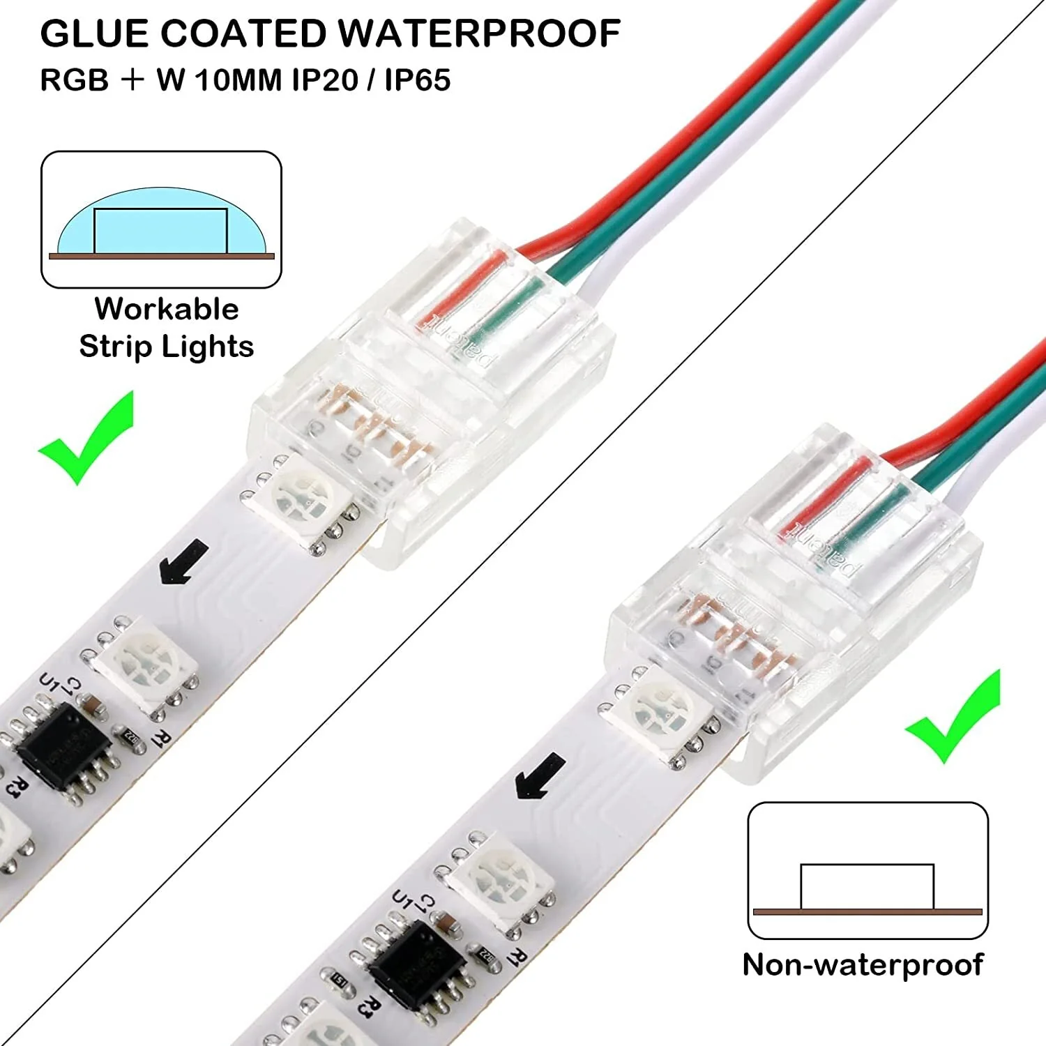 3 Pin RGB LED Strip Quick Connector 2 Pack - Image 4
