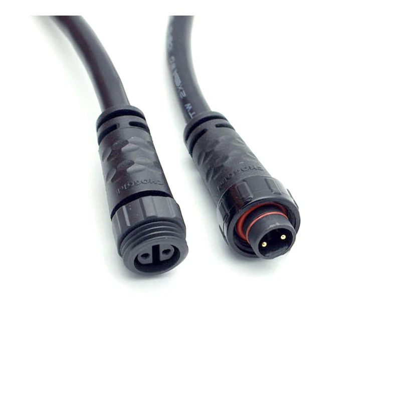 Medium Series 2 Pin Male + Female Inline Waterproof Cable - 20AWG - 6' - 500 Pc Pack