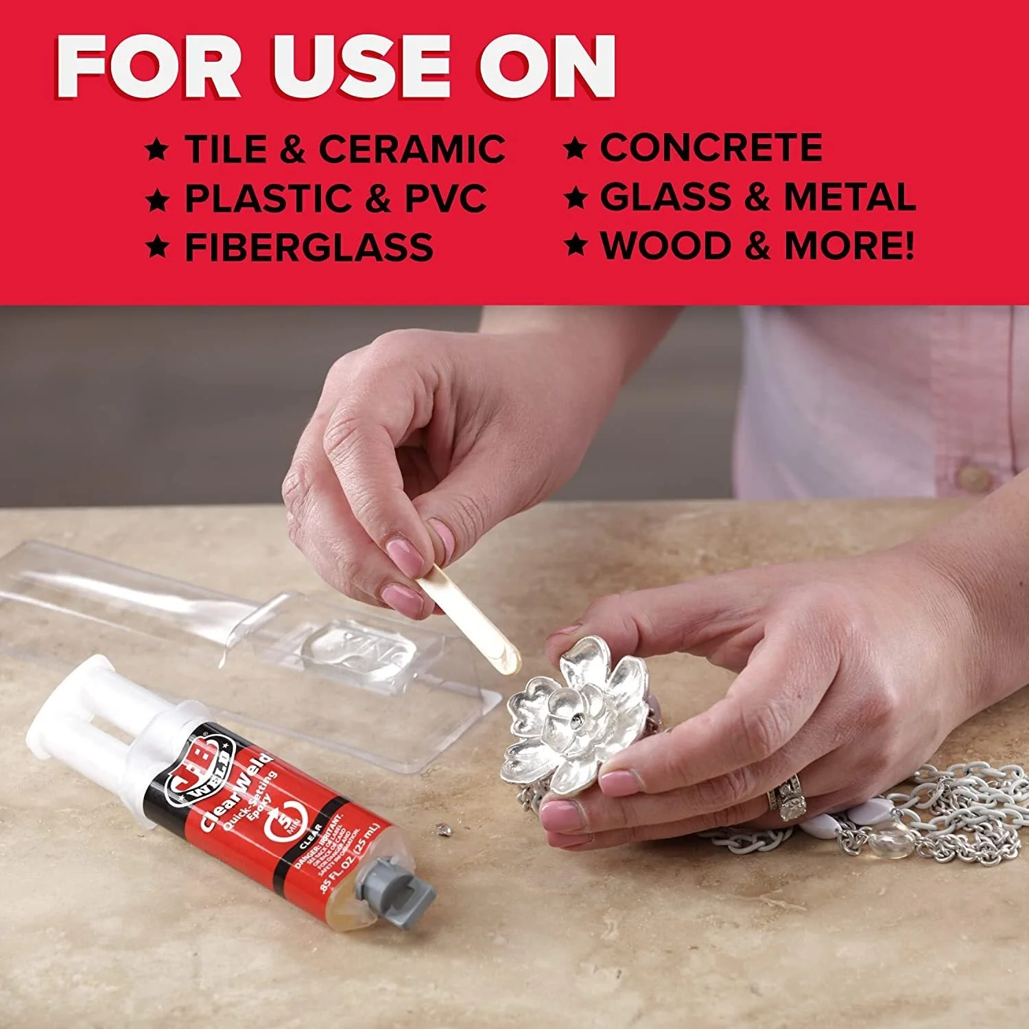 J-B Weld ClearWeld 5 Minute Epoxy - Image 4