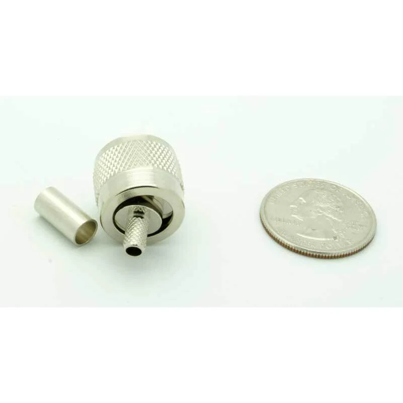 UHF Male 2 Piece Crimp Connector for RG-58 (PL-259) Gold Pin - Image 3