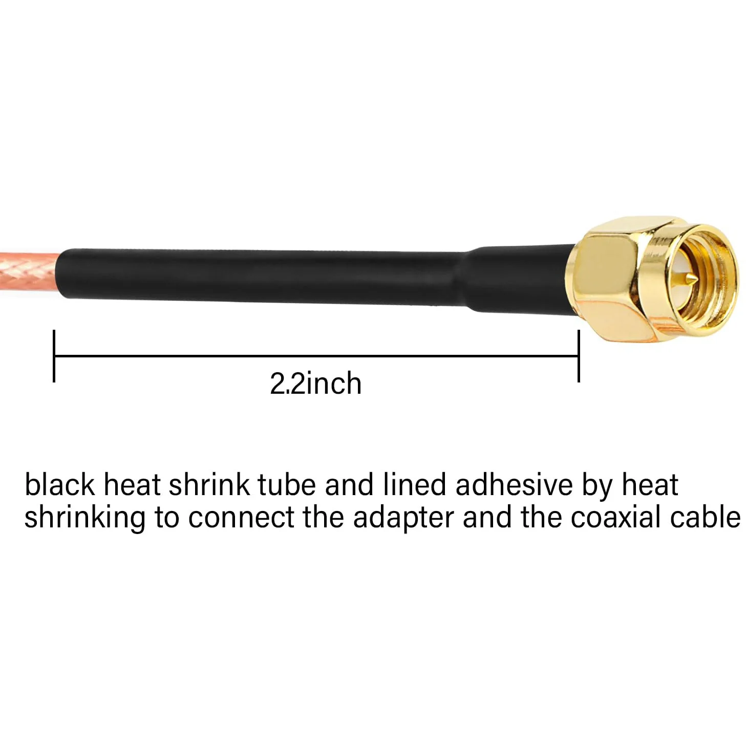 SMA Male to SMA Male Cable 3FT, RG316 - Image 4
