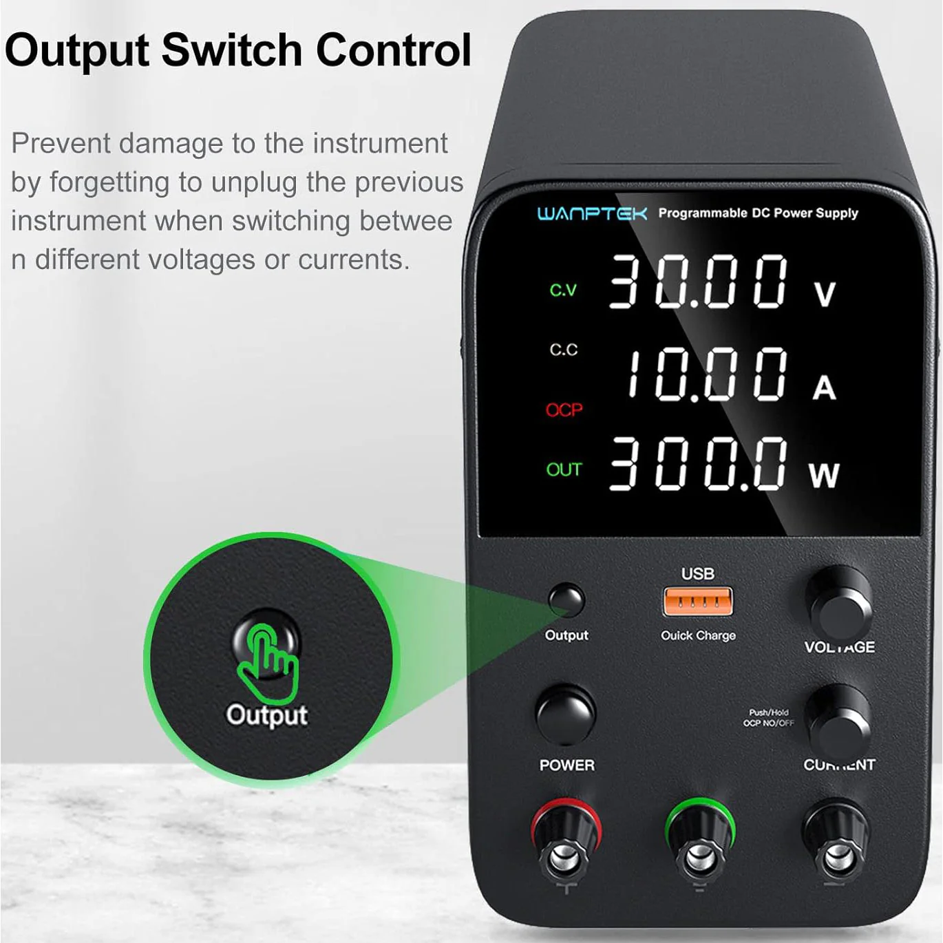 Benchtop Power Supply 10A   0-30V 0-10A W/ USB - Image 4