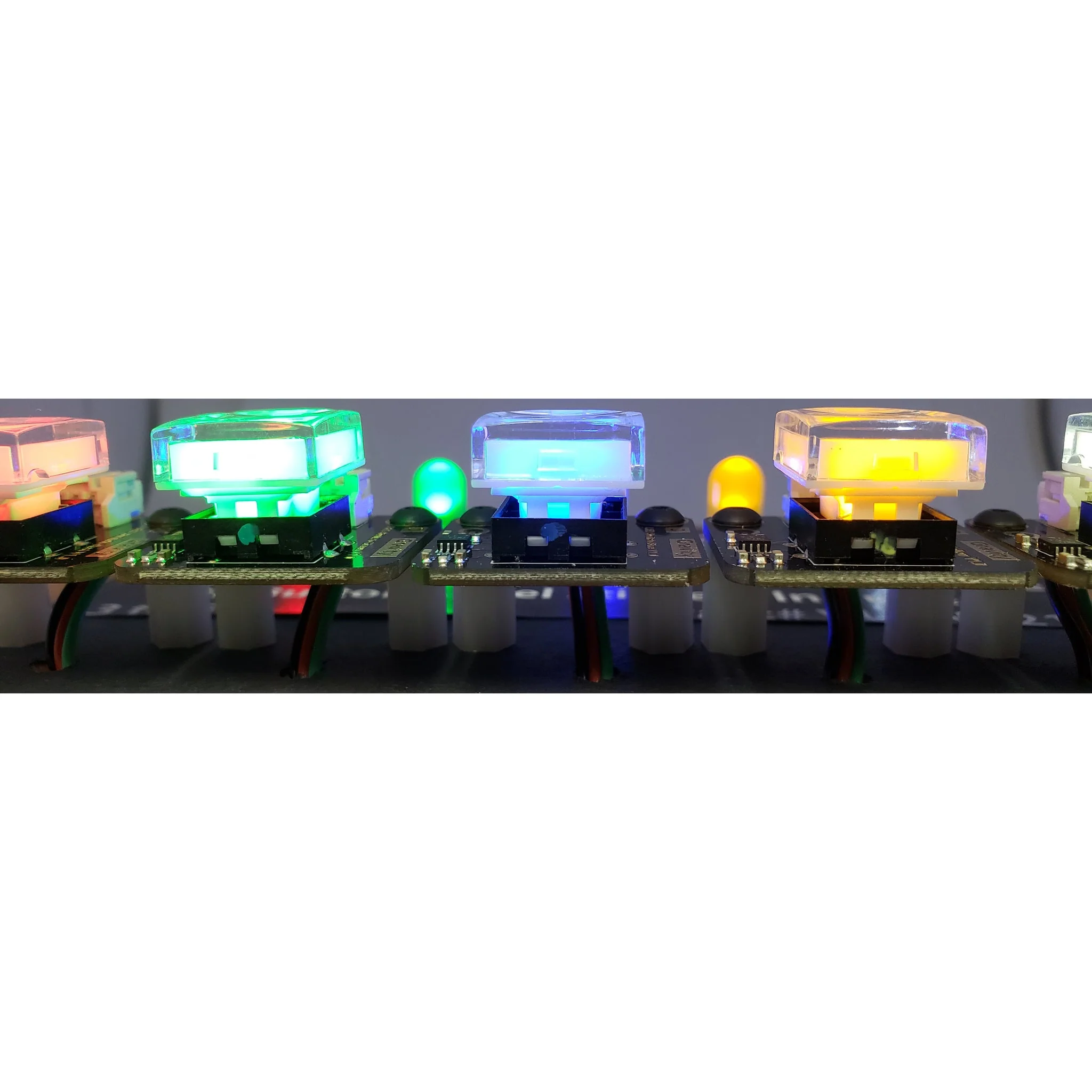 LED Latching Push Button Switch - 5 Pack, Red Blue, Green, White, Yellow Push-on/Push-off - Image 6