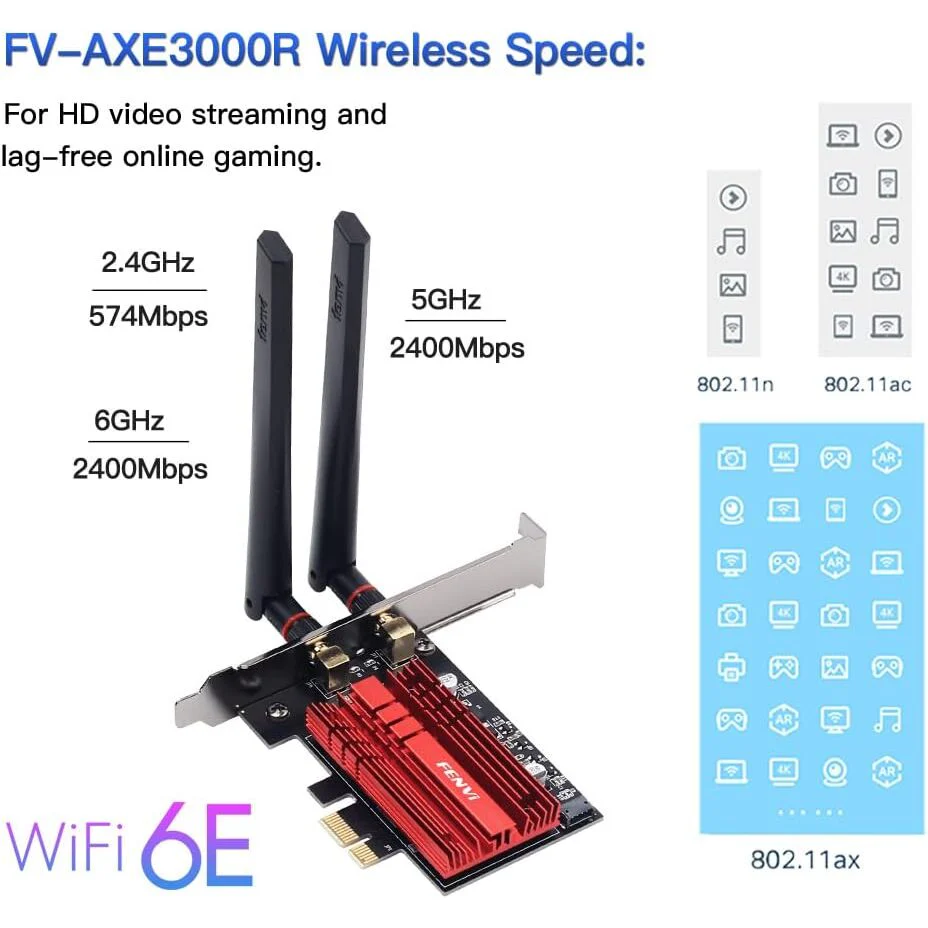 WiFi 6 PCI-E Card 6/5/2.4 GHz - AX210ngw - Image 6
