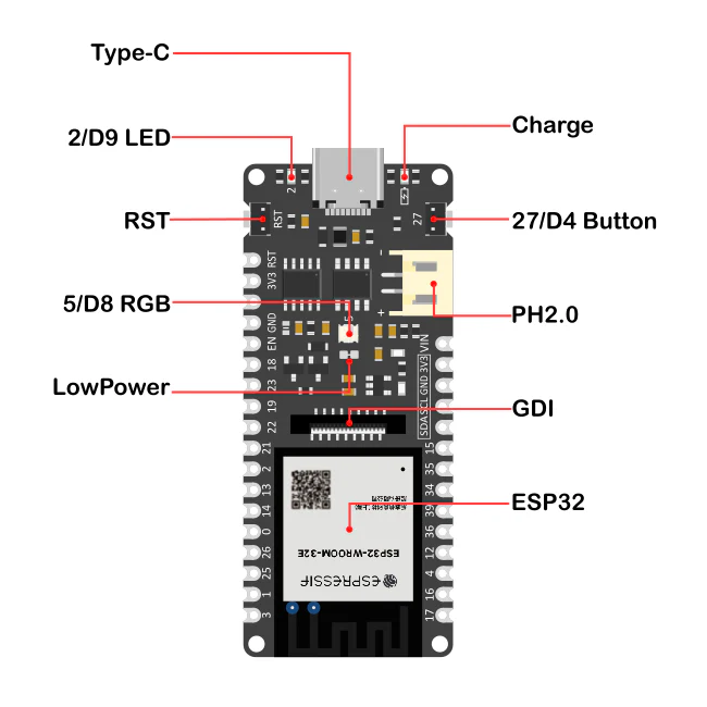 FireBeetle 2 ESP32-E Battery Ready - IoT Microcontroller (Supports Wi-Fi & Bluetooth) (D74) - Image 4