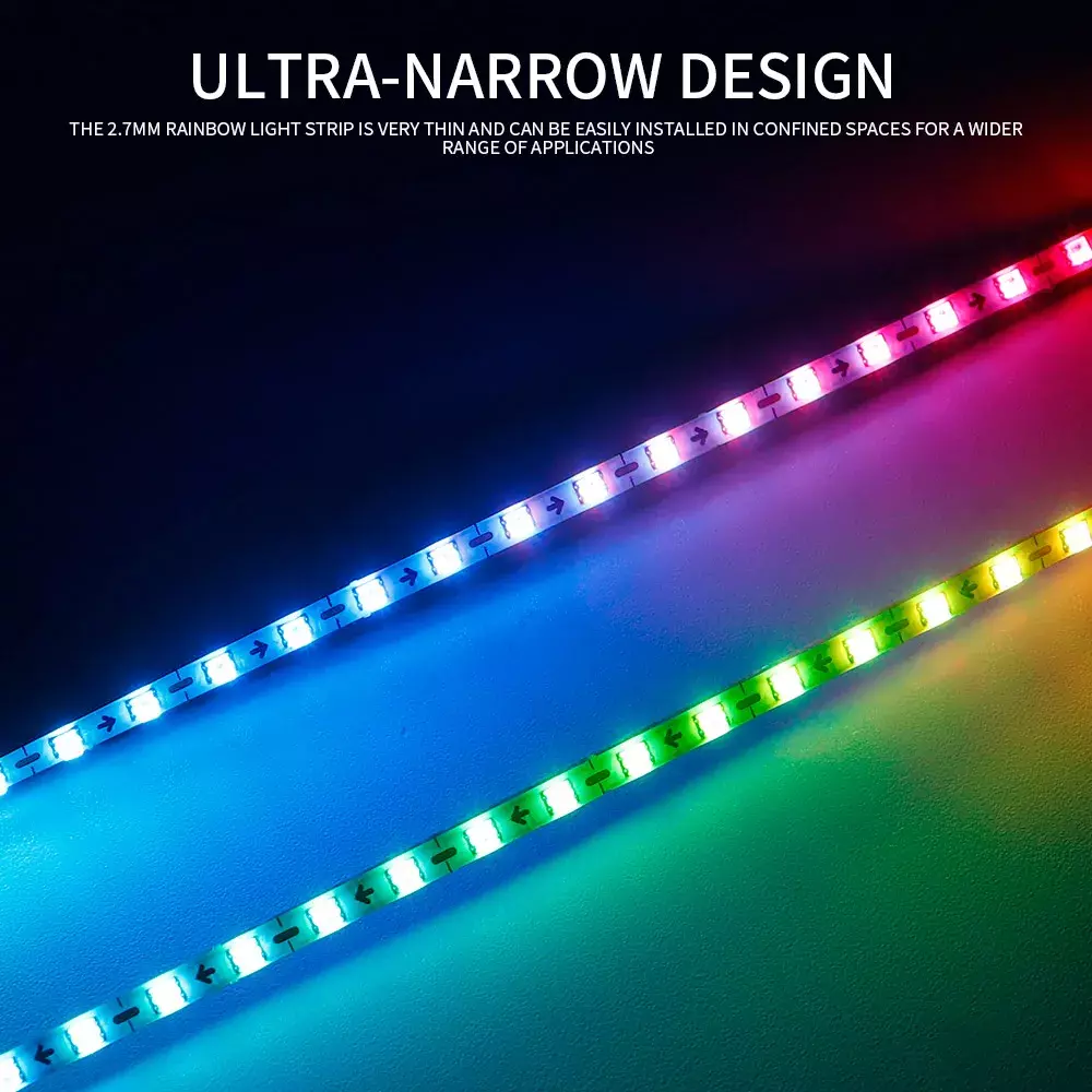 Mini Addressable RGB LED Strip - 5V - 1M - WS2812 - 2.7mm - Image 4