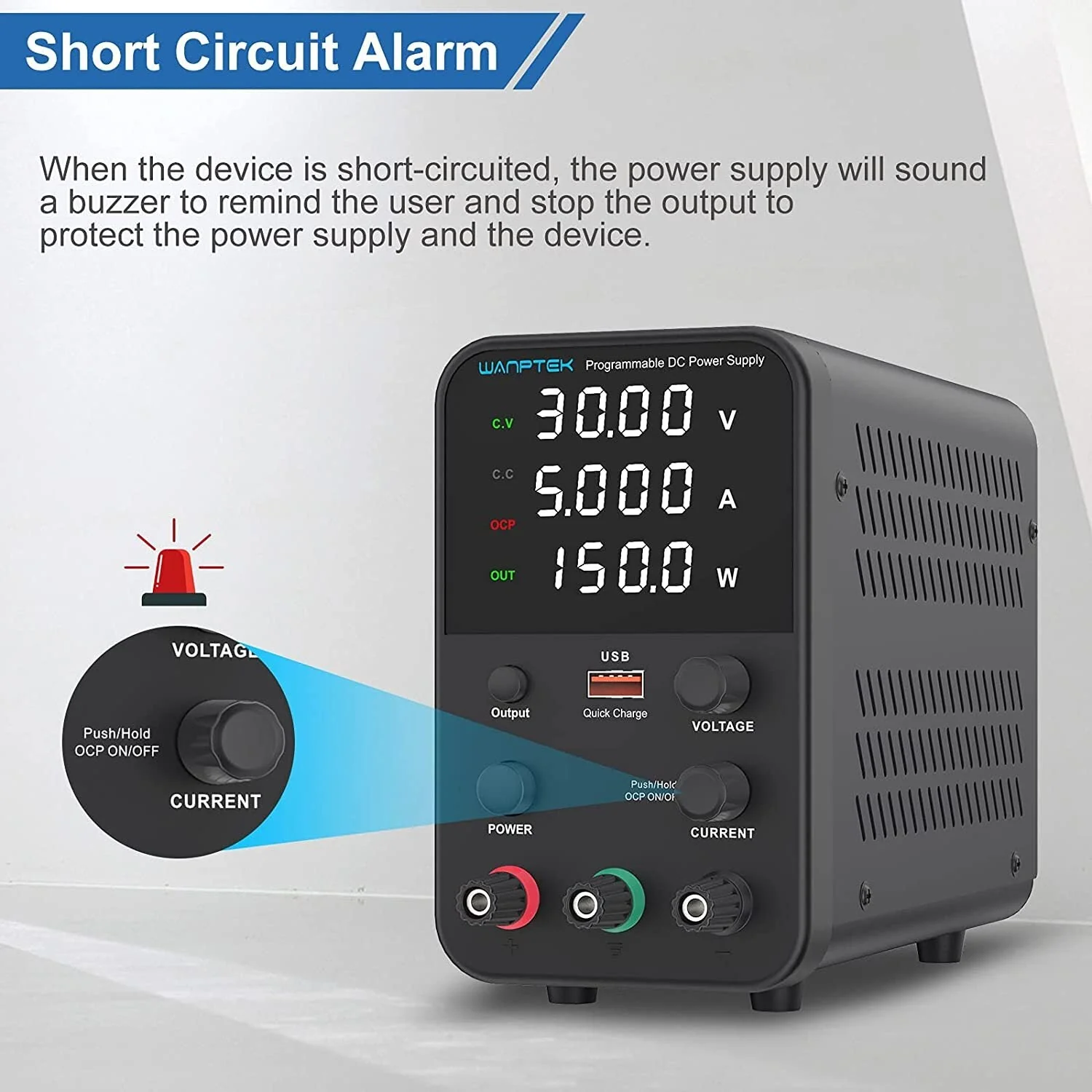 30V 5A Adjustable Bench Top LAB DC Power Supply - Image 3
