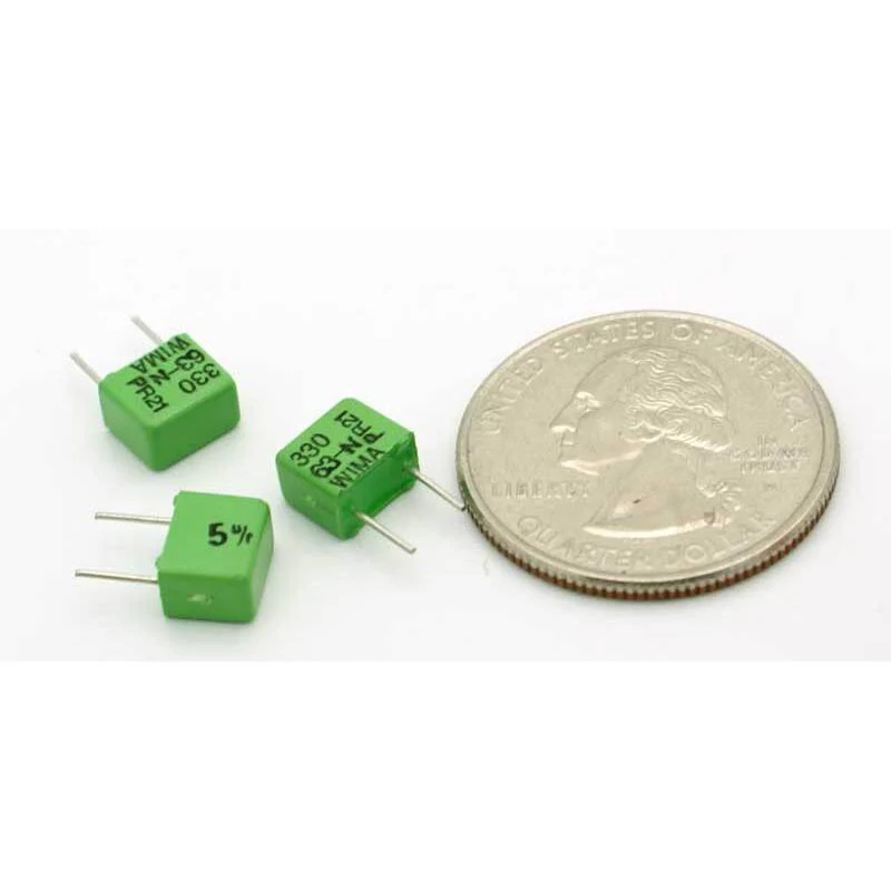 film capacitor 330 pF 5% 63 volts Polypropylene