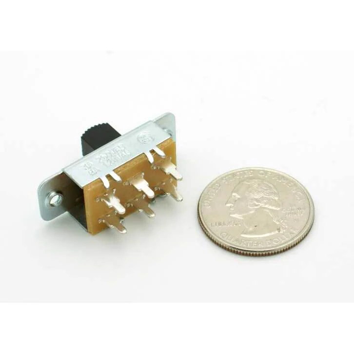 DPDT Slide Switch On-On (or Off) 6A - PCB Mount - Image 3