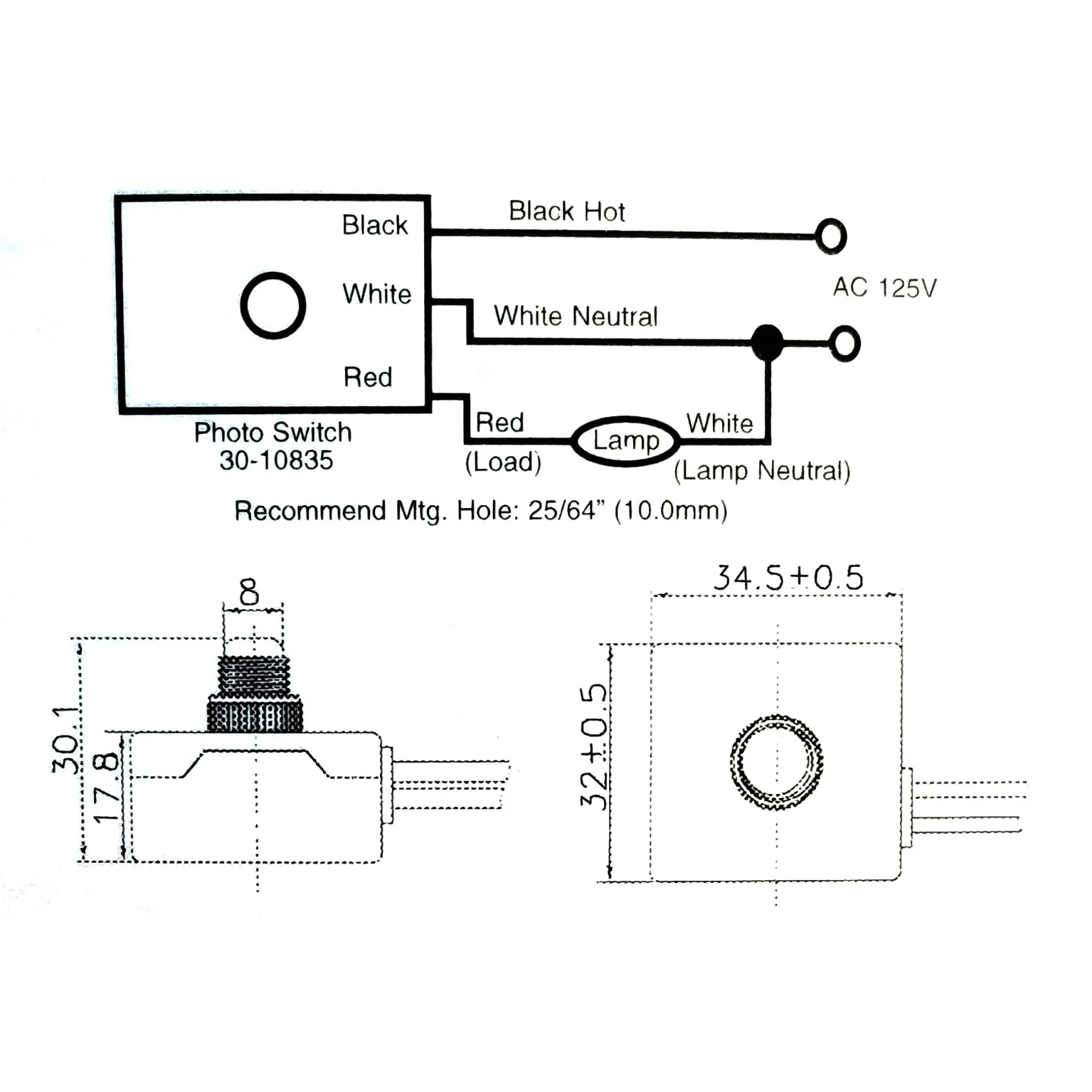 Photoelectric Switch - 250W / 125VAC On at Dark - Image 4