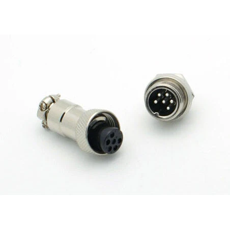 6 Pin Miniature Microphone Connector (Male/Female Pair)