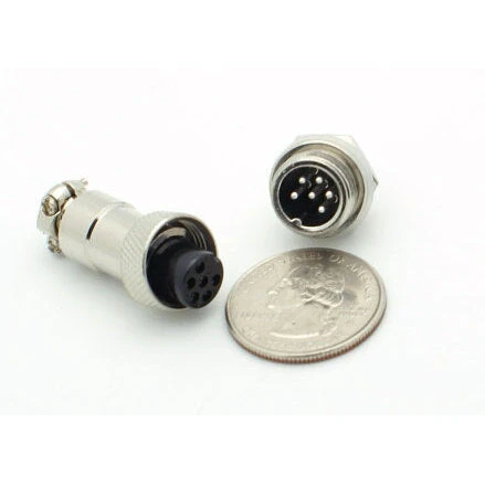 6 Pin Miniature Microphone Connector (Male/Female Pair) - Image 2