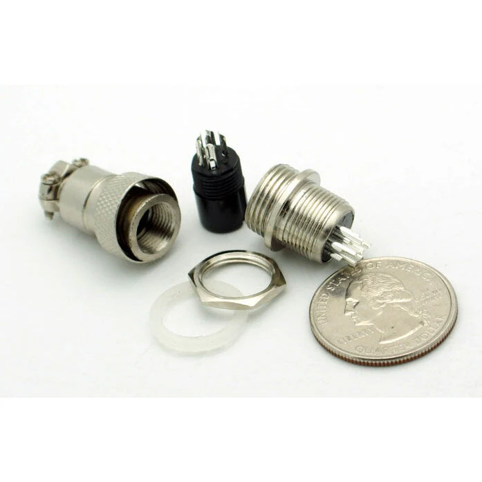 6 Pin Miniature Microphone Connector (Male/Female Pair) - Image 4