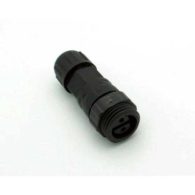 Medium Series 2 Pin Female Inline Waterproof Connector - 18-24 AWG