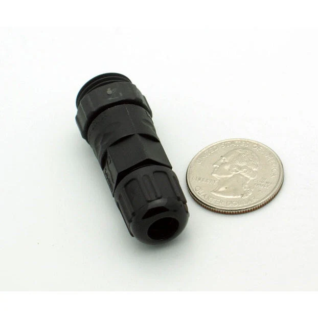 Medium Series 2 Pin Female Inline Waterproof Connector - 18-24 AWG - Image 3