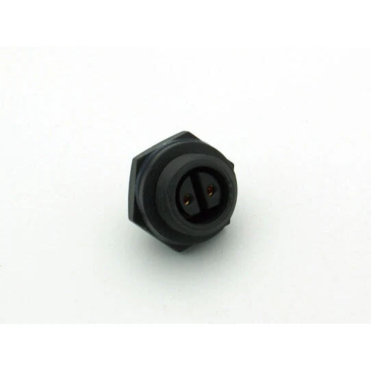 Medium Series 2 Pin Female Chassis Mount Waterproof Connector - 18-24 AWG