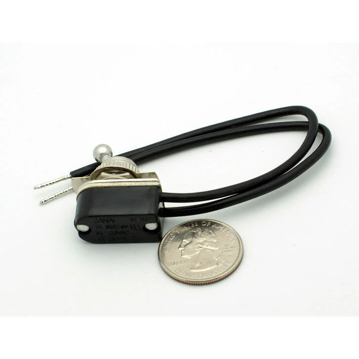 SPST Ball Cap Toggle Switch - Double Insulated w/Wire Leads On-Off 6A - Image 3
