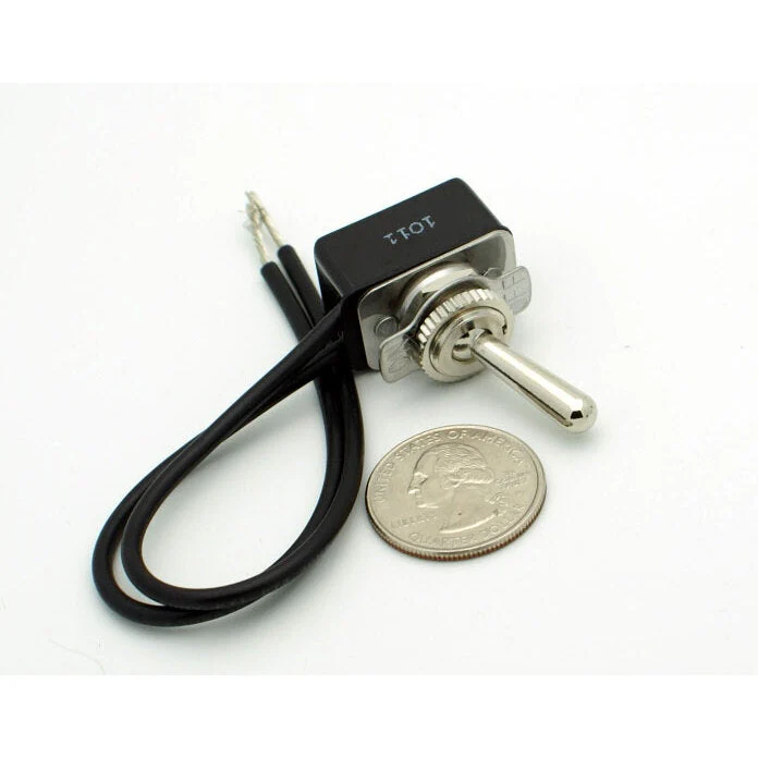 SPST Toggle Switch - Extra Long Handle - w/Wire Leads On-Off 8A - Image 2