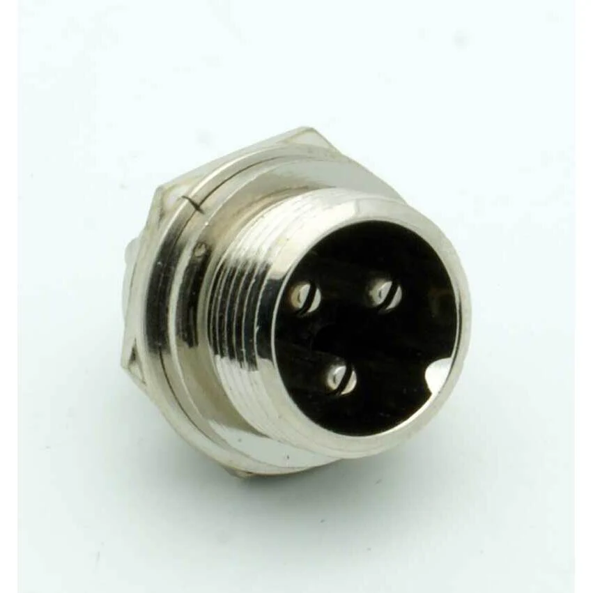 3 Pin Male Chassis Mount CB Mic Connector