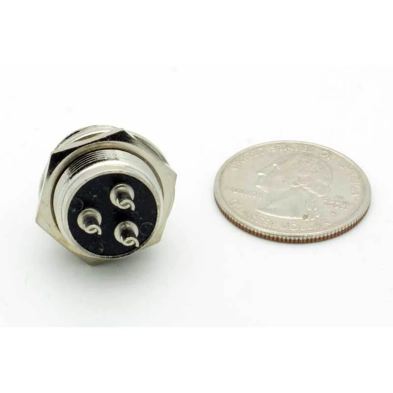 3 Pin Male Chassis Mount CB Mic Connector - Image 3