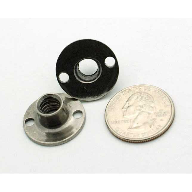5/16-18 Stainless Steel Tee Nut - 3/8" x 3/4" Round Base - Image 2