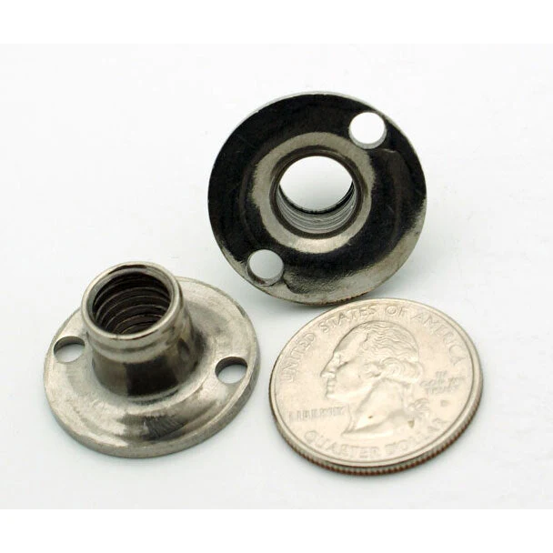 3/8-16 Stainless Steel Tee Nut - 7/16" x 3/4" Round Base - Image 2