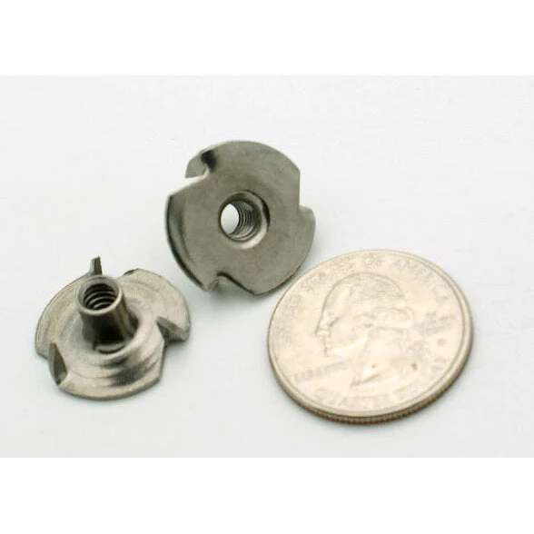10-24 Stainless Steel Tee Nut - 9/32" x 3/4" Long Prongs - Image 2