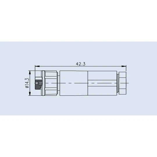 Small Series 2 Pin Female Inline Waterproof Connector - 20-26 AWG - Image 7