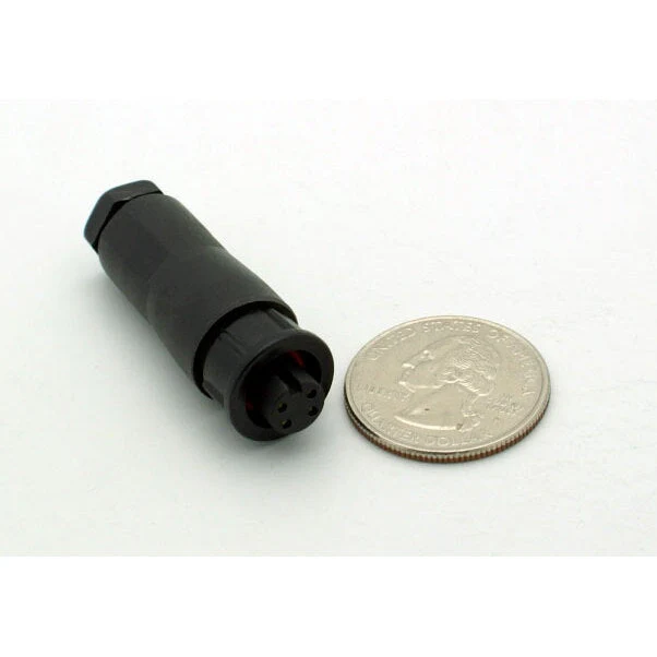 Small Series 4 Pin Female Inline Waterproof Connector - 20-26 AWG - Image 2