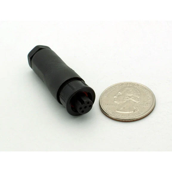Small Series 5 Pin Female Inline Waterproof Connector - 20-26 AWG - Image 2