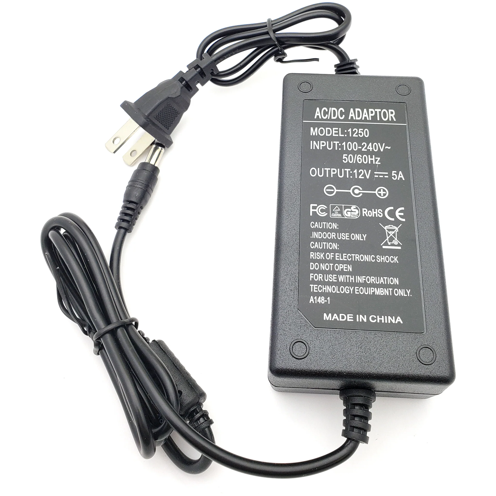 12V 5 Amp (60 Watt) Power Supply 2.5mm plug - Image 2