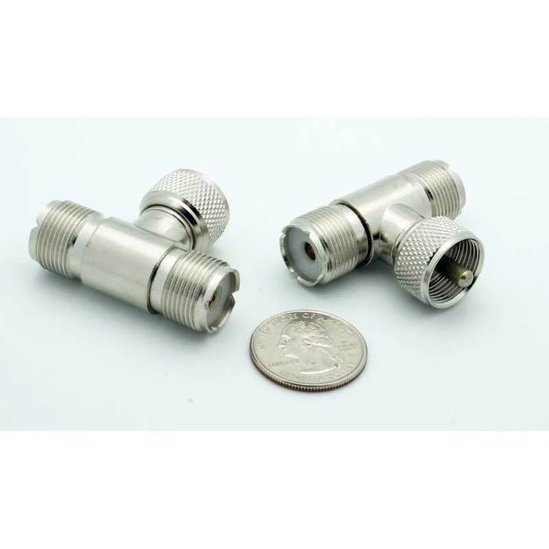 UHF "T" Female - Male - Female Adapter - Image 2